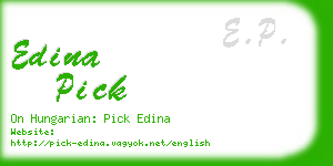 edina pick business card